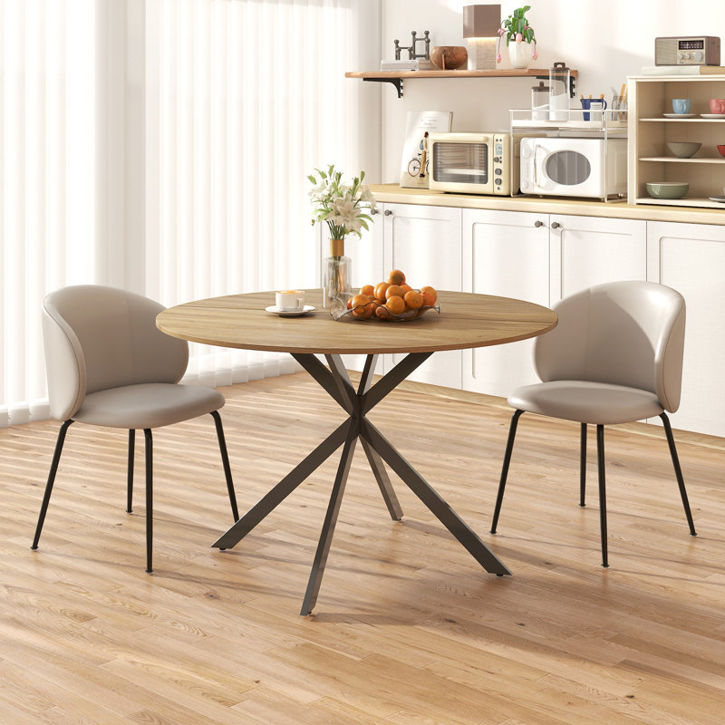 Round Metal Base Dining Table
