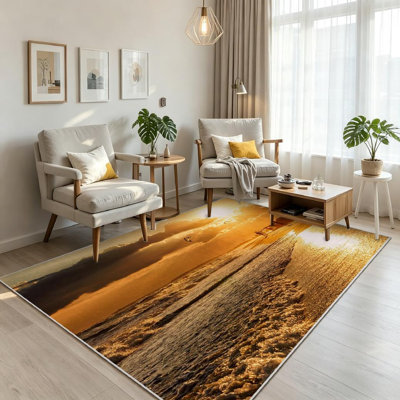 Tapis noir lavable à la machine magnifique