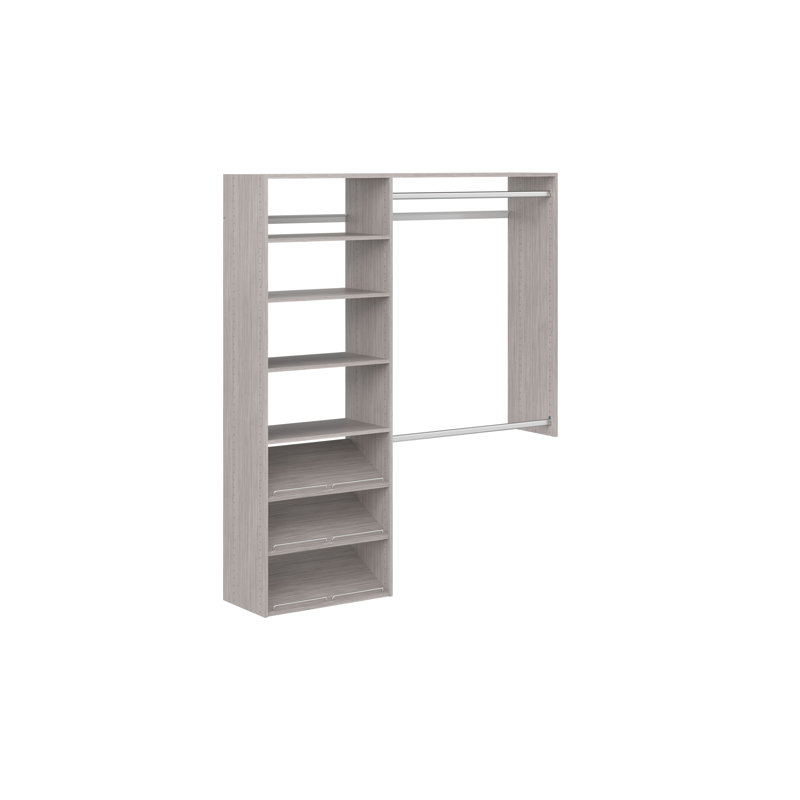 36'' - 60'' Closet System (Can Be Cut To Fit), Weathered Gray
