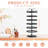 6 Tier Metal Rotating Earring Holder Organizer, 264 Holes Earring Storage Display Stands Tree Rack, Adjustable Earring Stud Tower(Black)