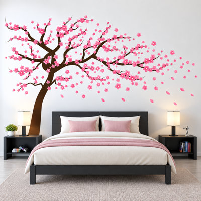 Décalcomanie murale arbre fleur de cerise