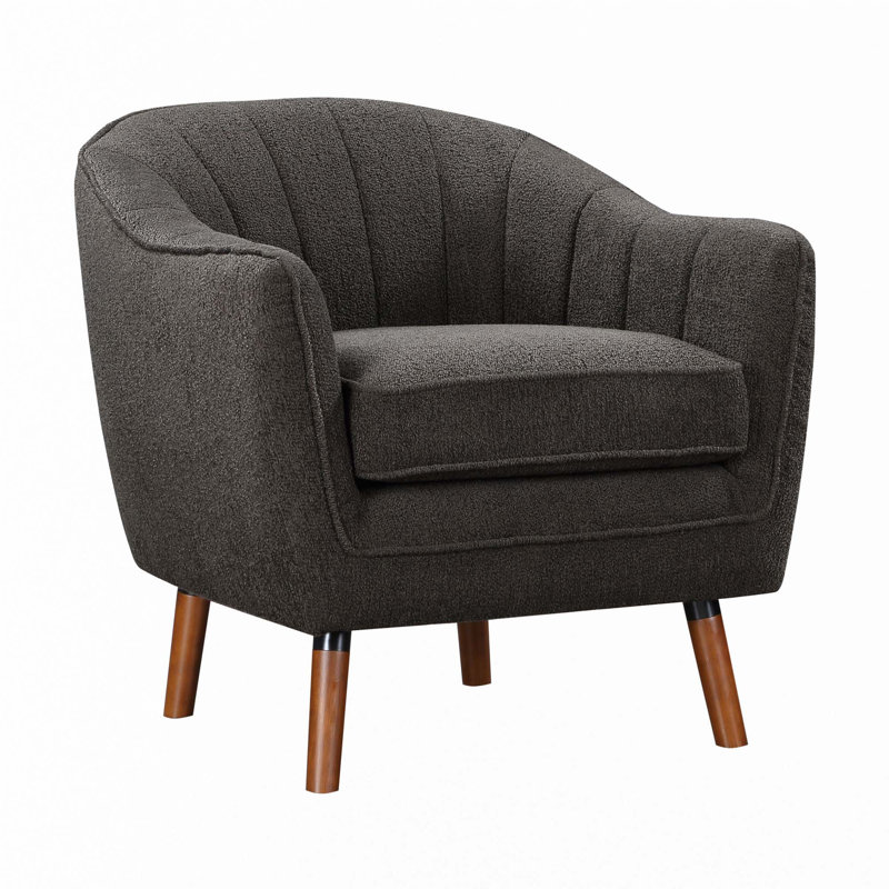 Chaise d'appoint Mid-Century, Gris anthracite