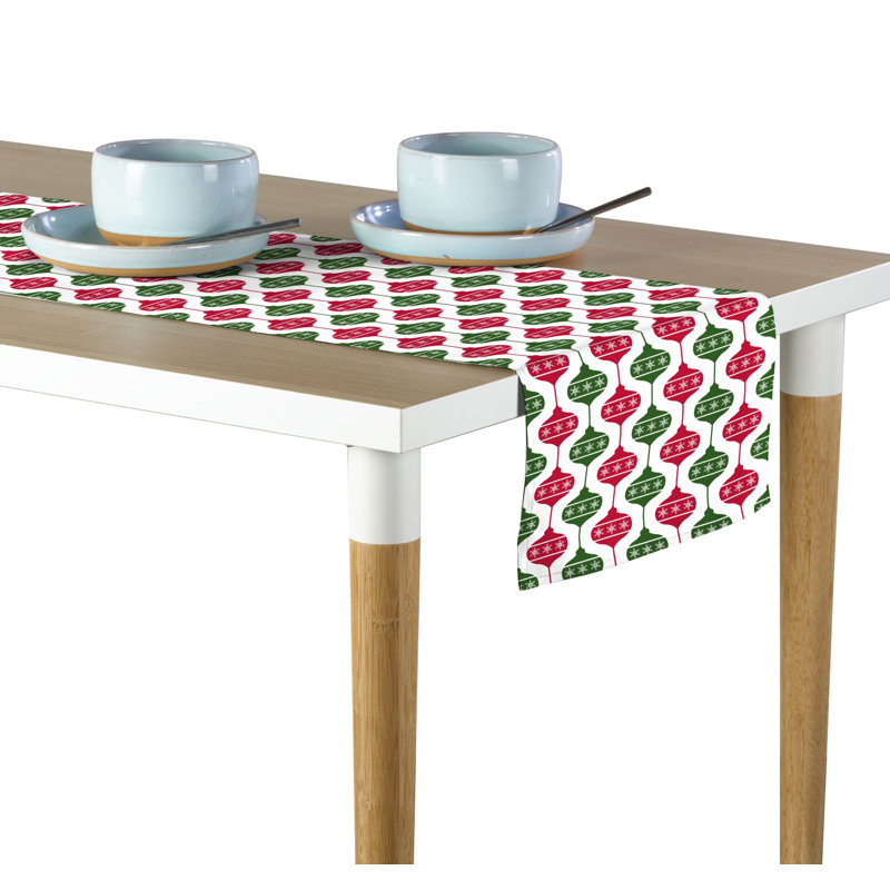 Esmont Geometric Christmas Table Runner, 108" L x 14" W