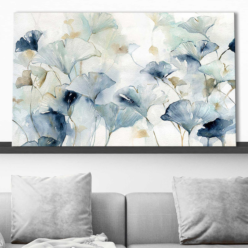 Glorious Ginkgo par Carol Robinson - Peinture, Toile tendue, H 24 po x l 40 po x P 1,5 po