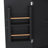 K&K 56 inch Kitchen Island with Rubber Wood Veneer Drop Leaf, Power Outlet, 4 Door Shelves, Embossed Vertical Stripe Rolling Kitchen Cart on 4 Wheels with 6 Deep Drawers for Kitchen, Dining Room,Black