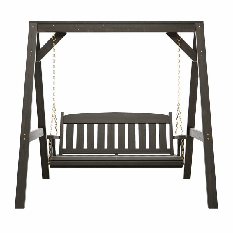 Balançoire Mission avec support en A, Teinture noire semi-solide, 75"