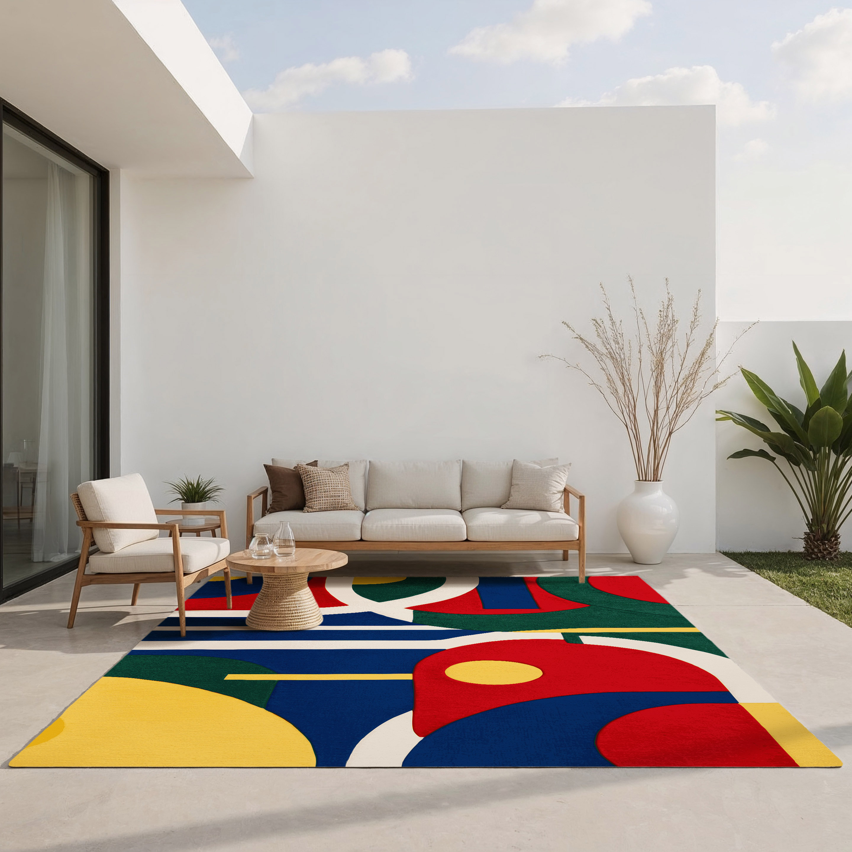 Wrought Studio™ Cheerful Sway Indoor And Outdoor Area Rug | Wayfair