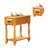Guzzi Solid Wood Top End Table with Storage