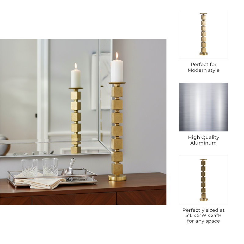 Modern Candle Holder, 24" H x 5" W x 5" D