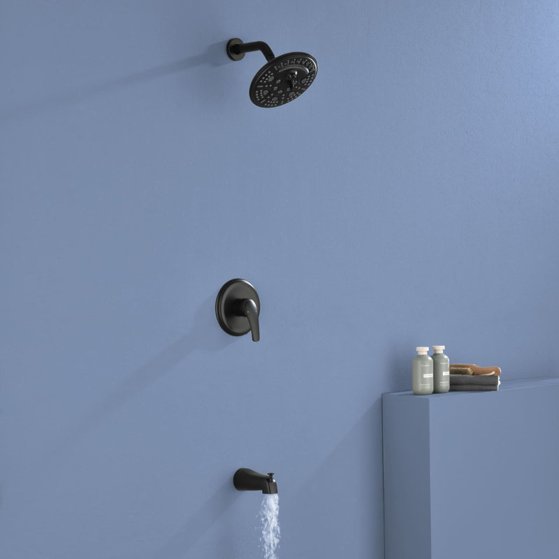 All-In-One Kit with Rough in-Valve, Matte Black