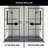 Ventana 34" W x 74" H Fixed Framed Shower Screen with 3/8" Glass-99084418