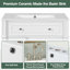Meuble-lavabo de 30 po de largeur avec lavabo en céramique, armoire de rangement en bois avec tiroir (blanc)-131401541