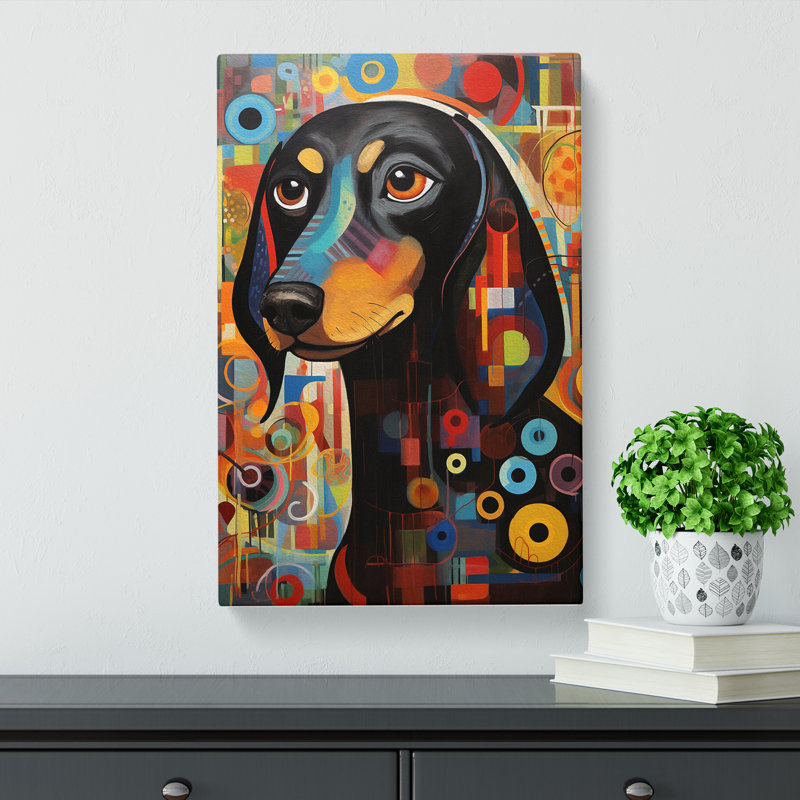 Dachshund Orphism Art No.2 - Print, 60cm H x 40cm W x 3cm D