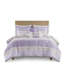 Édredon très grand / très grand seersucker avec 2 taies décoratives et coussins décoratifs - Microfibre, style chic décontracté avec des volants en dentelle à motif floral, rembourrage, nettoyage des taches, emballage comprimé, pelucheux, vapeur