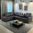 Naranja 2 - Piece 97" Vegan Leather Sectional With Drop down Table and Cupholders-63240066-63240070