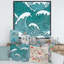 Impression sur toile à motif abstrait bleu, Licht-66812200-66812206