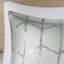 Housse de couette très grand / très grand avec tissu doux métallique gris et argenté
