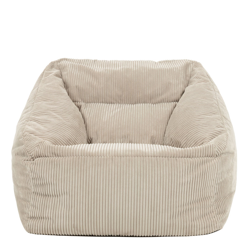 Bean Bag Bazaar Natalia Corduroy Armchair Bean Bag, Stone