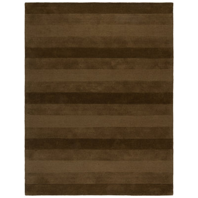 Tapis rayé en laine touffeté à la main Ebony 726