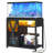 Deshayla Rectangle Aquarium Stand with Power Outlets & LED Light-1523163887-1523163886