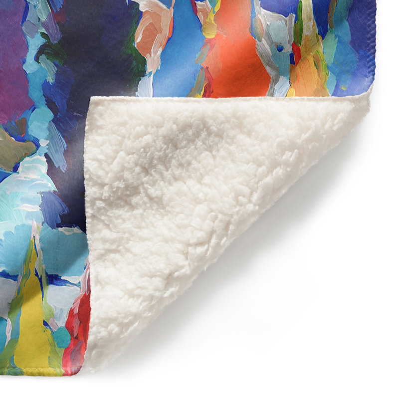 Couverture sherpa en cascade de couleurs douce, l 68 po x L 80 po