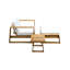 Chaise longue avec repose-pieds en bois d'acacia-1082079086