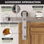 Trousse de quincaillerie à une porte pour porte simple en nickel brossé-36324661