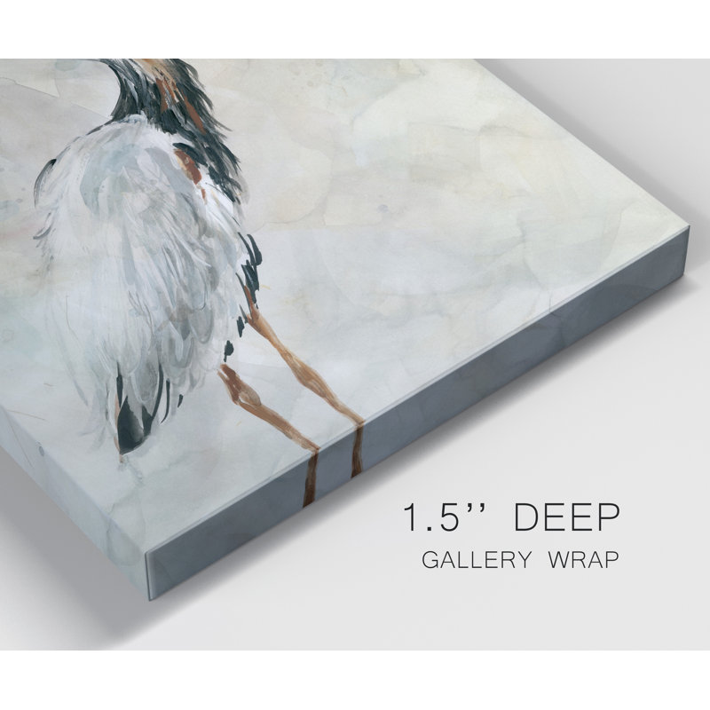 Crane at Dusk I - Reproduction d'art sur toile tendue, H 36 po x l 24 po x P 1 po
