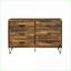 Commodes | Commode 6 tiroirs en noyer avec queue d'aronde anglaise | Placage de panneaux de particules