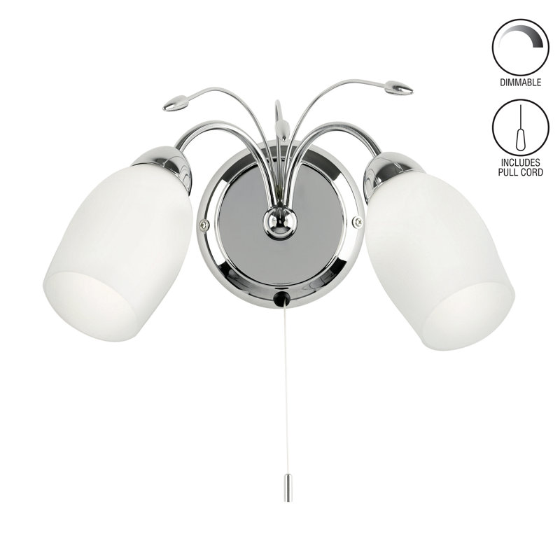 Barnabas Armed Sconce, Polished Chrome