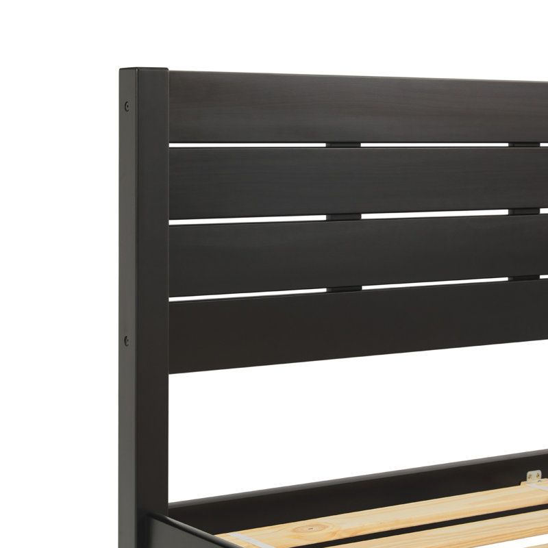 Grand lit plateforme Hanhalyn, Noir