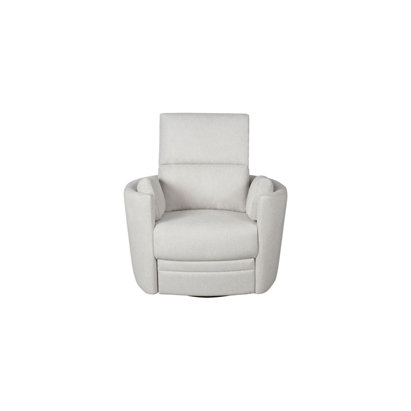 Frederik Upholstered Power Swivel Glider, Frost, Ivory