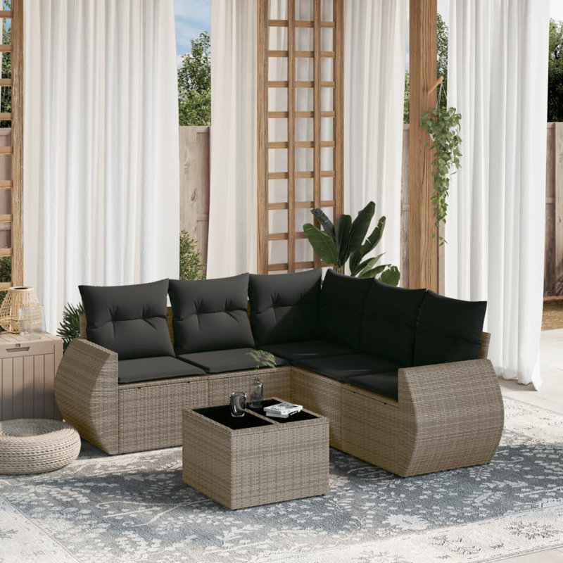 Vidaxl Garden Sofa Set Grey