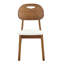 Ensemble de 2 chaises de salle à manger en bois massif de style Mid-Century moderne, finition noyer avec siège rembourré personnalisable-1316137591-1316137594