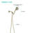 5 Mode Handheld Showering Head - Polished Golden, Good Impact Resistance, Wall Mounted, Round Shape, Adjustable Spray Head, Includes Hose Shower With Settings High , Round, Water And Force,-120883101