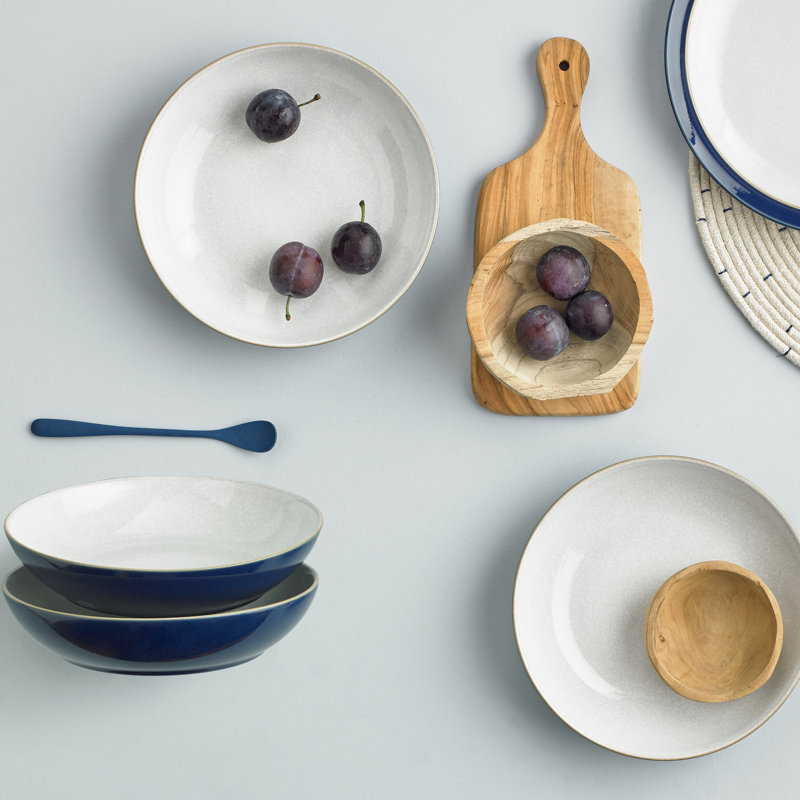 Denby Elements Pasta Bowls, Dark Blue