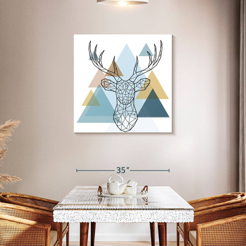 Crowle Geometry Deer, 36" H x 36" W