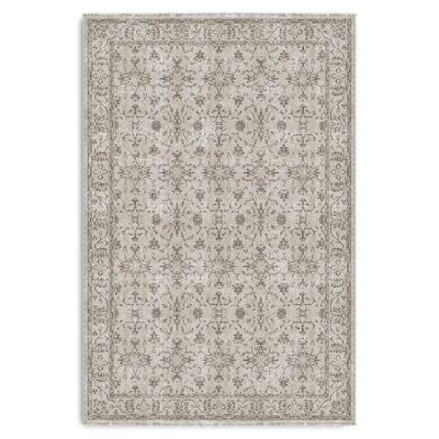Tapis de couloir / tapis en chenille beige rétro, antidérapant, lavable, pour le salon, le salon, la cuisine et le couloir