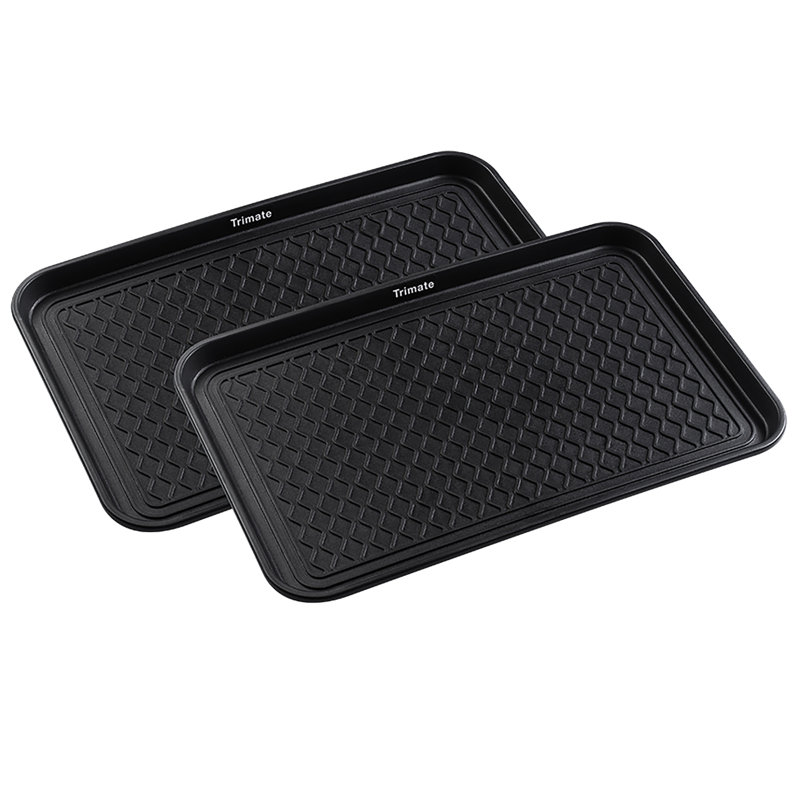 Black Recycled Polypropylene All-Weather Boot Tray Set