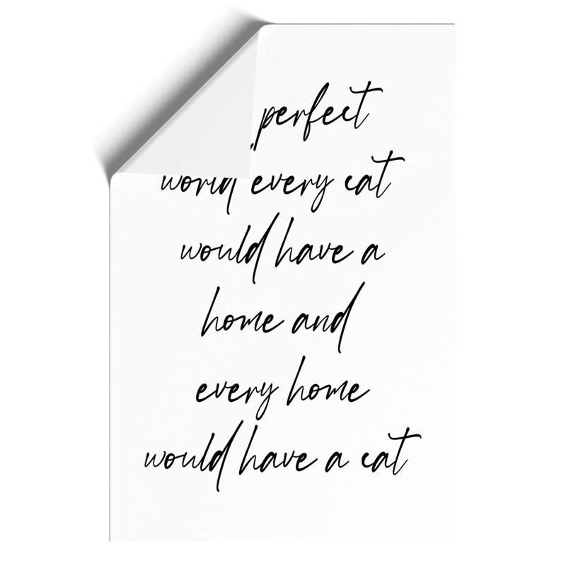 Cat - Frameless Print, 59cm H x 42cm W x 0.1cm D