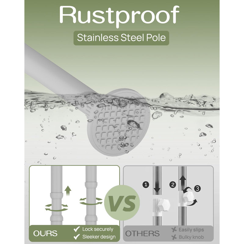 Rustproof Gray Stainless Steel 4-Tier Adjustable Shower Caddy