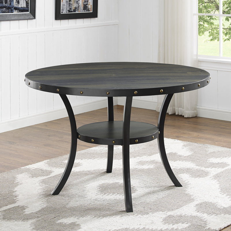 Table de salle à manger Biony, Black, 31.09"H x 48.09"L x 48.09"W