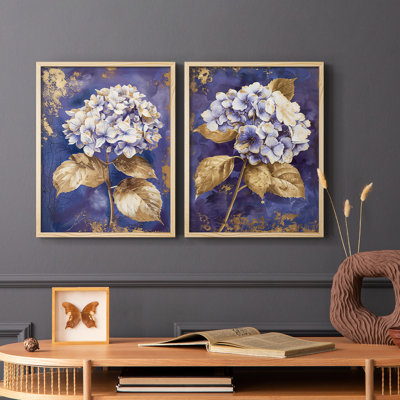Série FLORAL CCXV - reproduction encadrée de qualité supérieure - prête à être accrochée - aucun clou requis - aucun clou requis