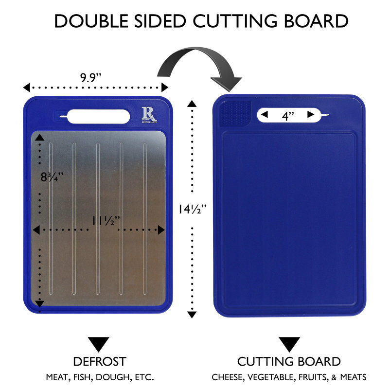 Defrosting Tray Cutting Board, 4 in 1, Indigo