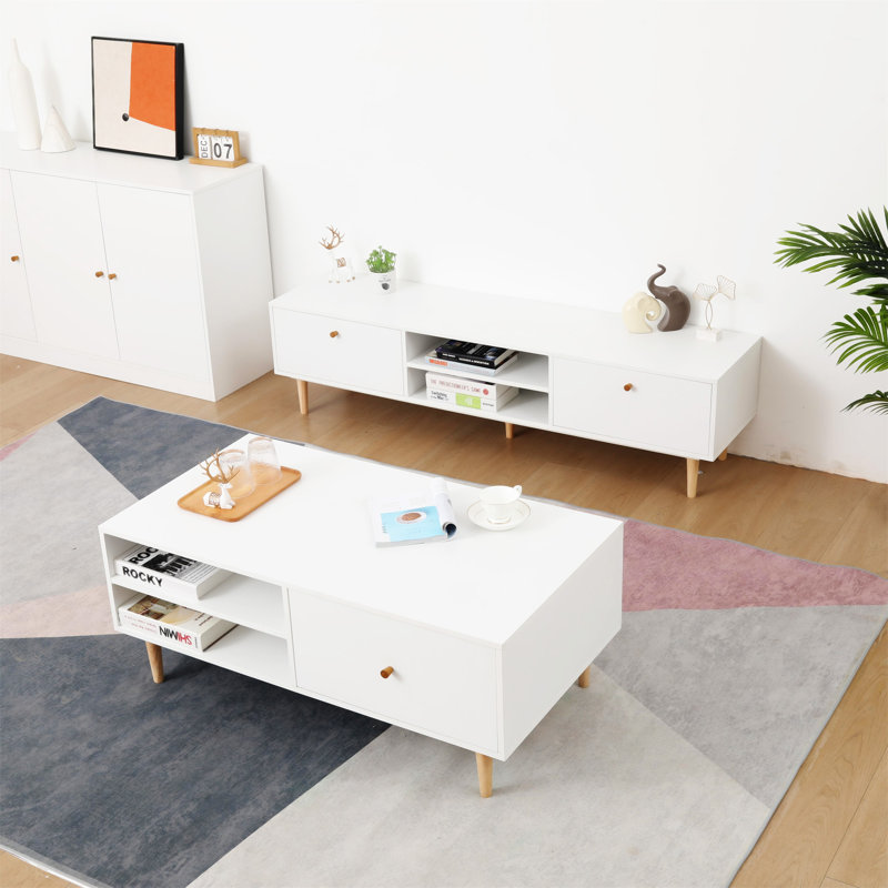 2 DRAWERS COFFEE  TABLE-1130