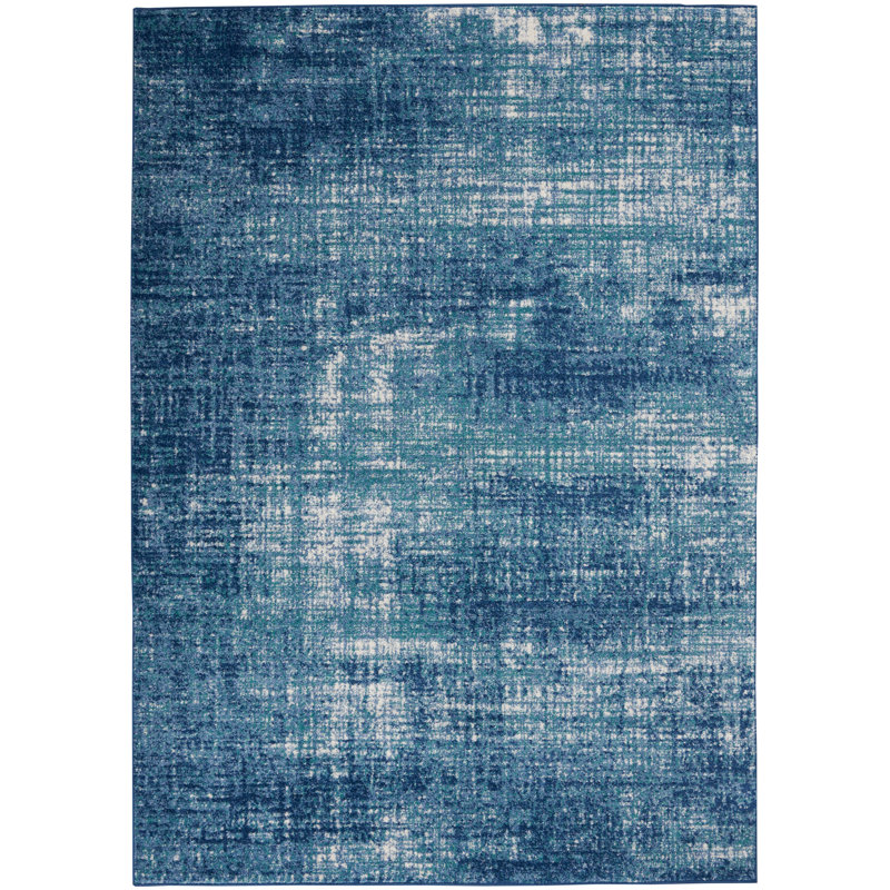 Ivory Abstract Power-Loomed Synthetic Rug 7'10" x 9'10"