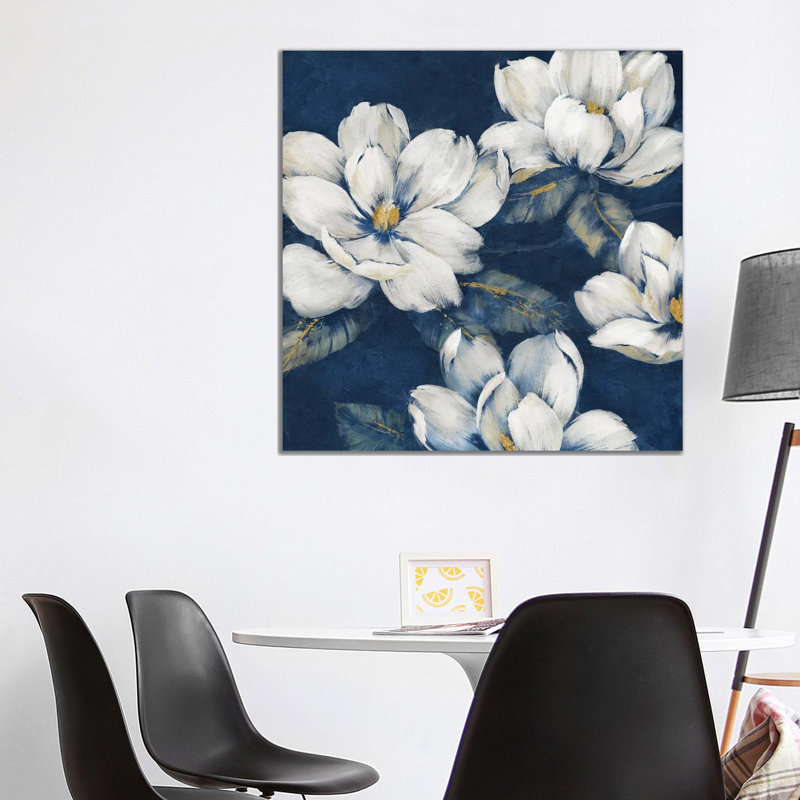 Giclée sur toile tendue Magnolias Indigo, H 37 po x l 37 po