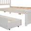 Lit simple en bois d'hévéa avec rangement peu encombrant - chambre et chambre d'amis indispensables