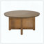 Table basse en rotin, table basse ronde en bois tissé de rotin