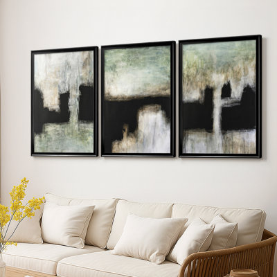 Penumbra I - Toile tendue avec châssis encadré - 3 pièces